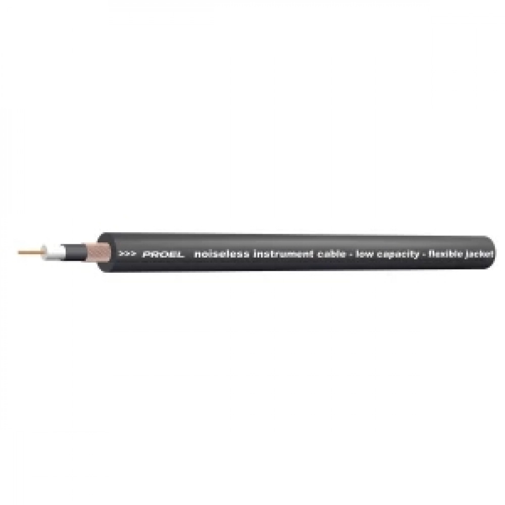 PROEL HPC110BK - инструментальный кабель диаметр - 6,4 мм, в катушке 100 м (чёрный)