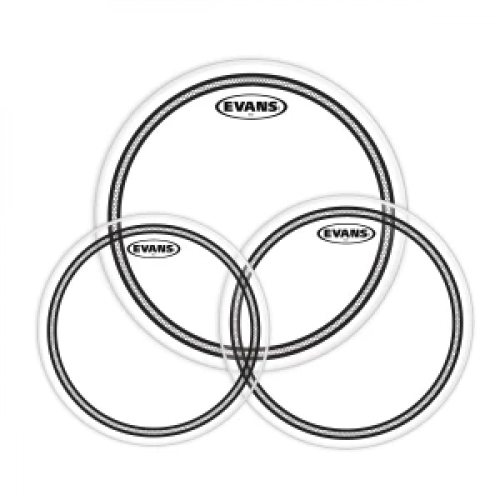 EVANS ETP-EC2S CLR-S - комплект пластиков 12'13'16' Edge control Clear