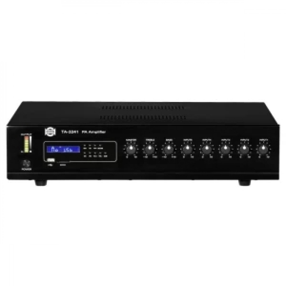 SHOW TA-3241 - трансляц. система 240 Вт, 25/70/100 В, 4Line/mic+2AUX, MP3 плеер