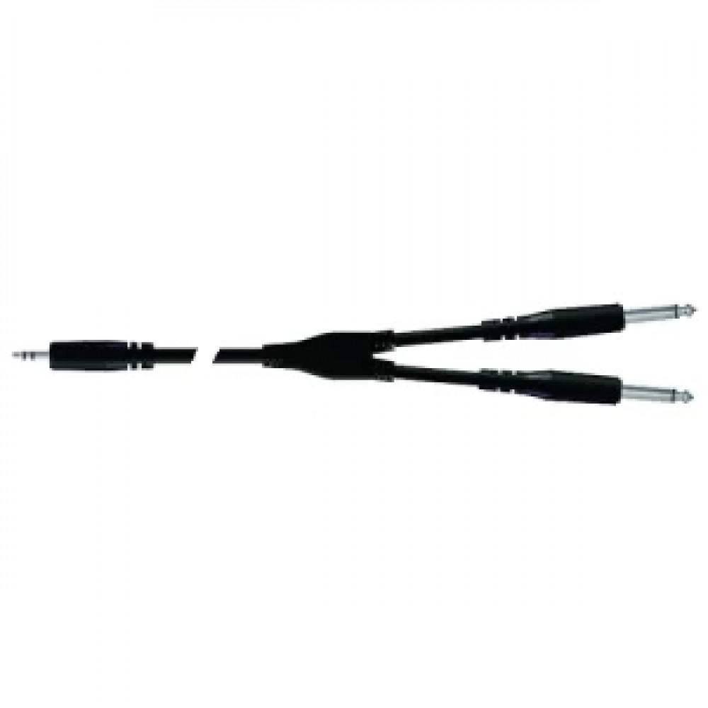 PROEL BULK505LU18 - инсертный кабель 3.5 джек стерео <-> 2 x 6.3 джек моно, длина - 1,8м