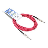 Инструментальный кабель INVOTONE ACI1004 R, 6,3 джек моно <-> 6,3 джек моно, длина 4 м (красный)