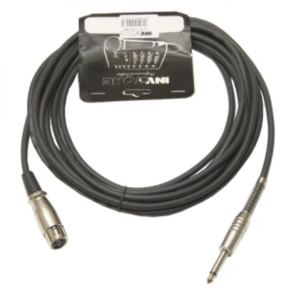 INVOTONE ACM1005 BK - микрофонный кабель, 6,3 джек моно - XLR (мама), 5 метров (черный)