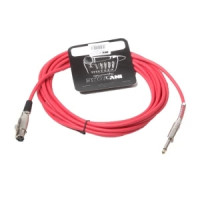 Микрофонный кабель INVOTONE ACM1005 R, 6,3 джек моно - XLR (мама), (красный)