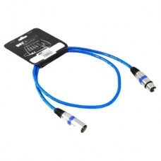 INVOTONE ACM1101 B - микрофонный кабель, XLR(папа) <-> XLR(мама), длина 1 м (синий)