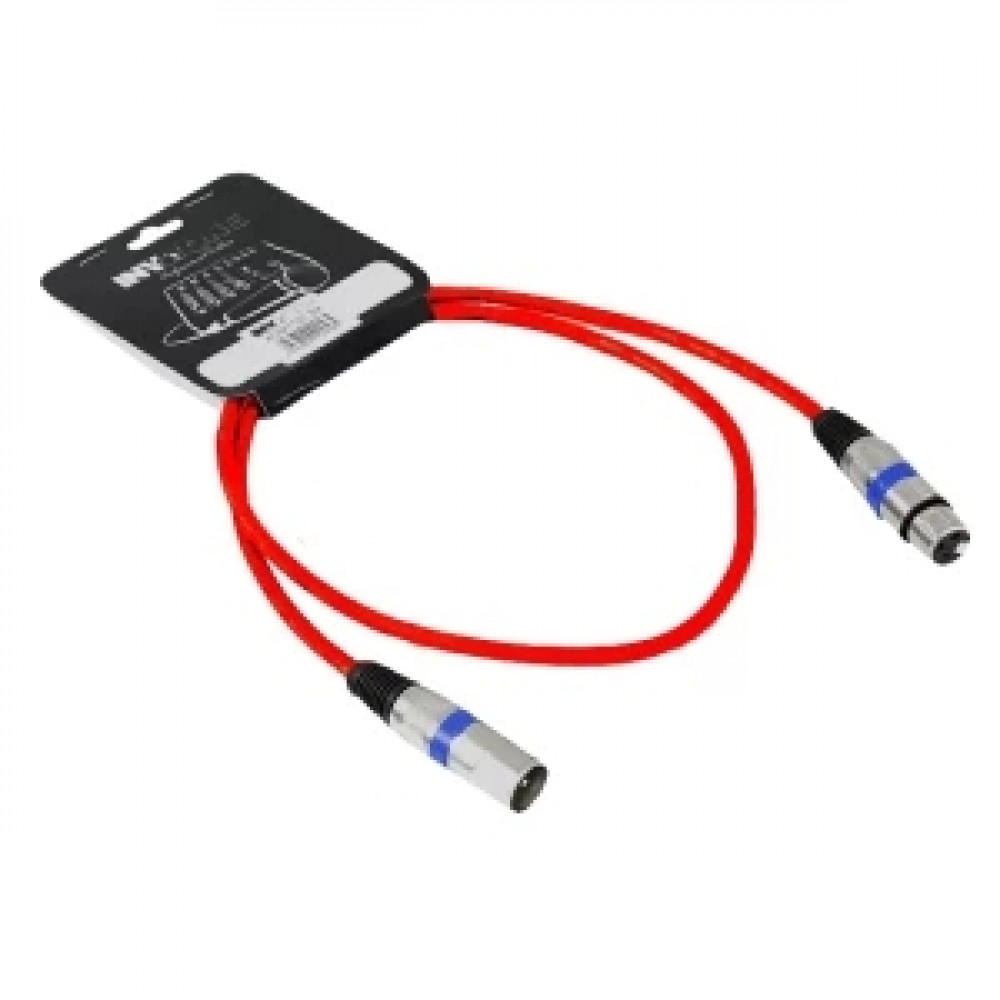 INVOTONE ACM1102 R - микрофонный кабель, XLR(папа) <-> XLR(мама), длина 2 м (красный)