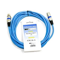 Микрофонный кабель INVOTONE ACM1106 B, XLR(папа) <-> XLR(мама), длина 6 м (синий)