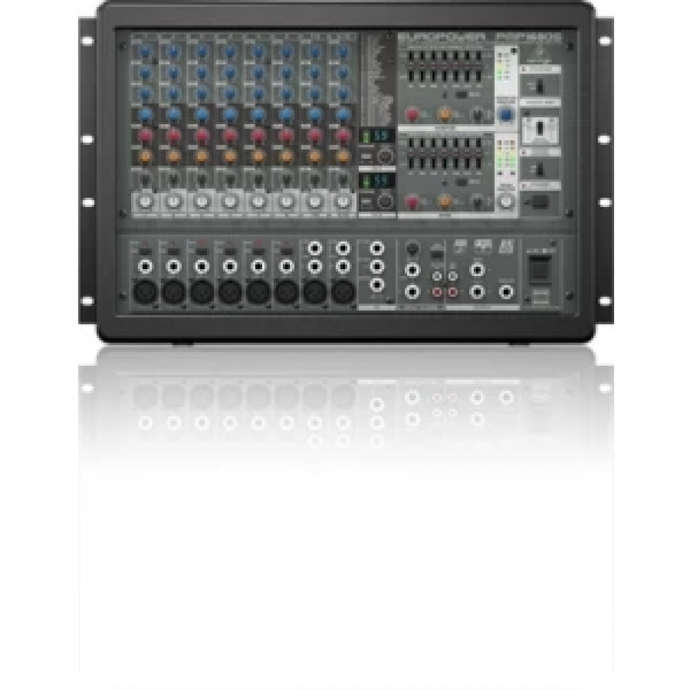 Микшер со встроен усилит,рэковый,2х800 Вт,6 моно,2 стерео BEHRINGER PMP1680S, эквалайзер, эффекты