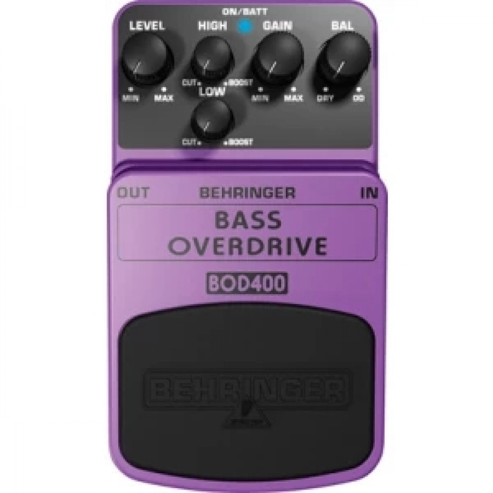 BEHRINGER BOD400 - педаль эффектов (овердрайв) с ламповым звучанием для бас-гитар