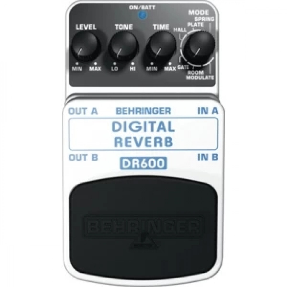 Педаль цифр BEHRINGER DR600, стереофонических эффектов реверберации для гитар, бас-гитар и клавиш
