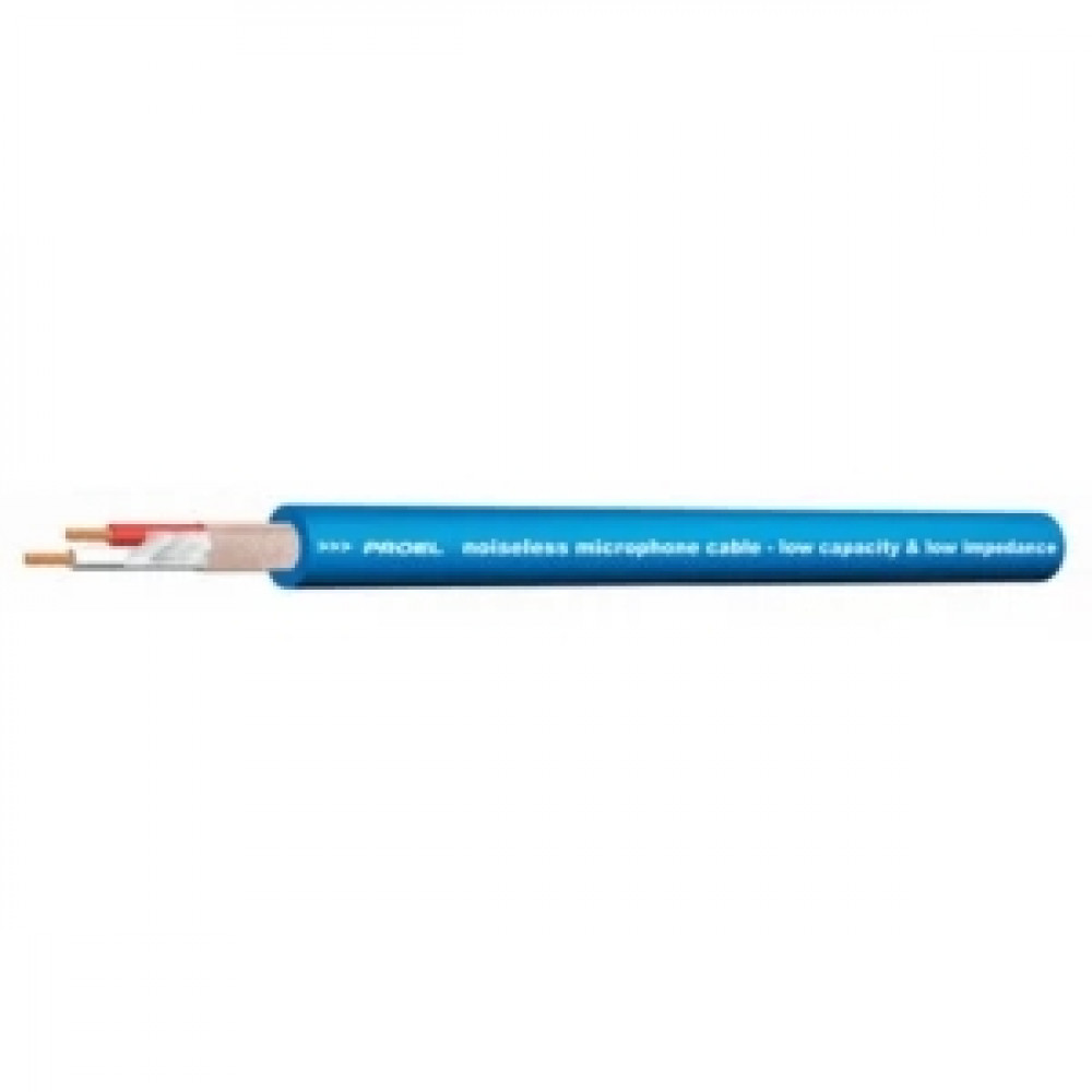 PROEL HPC210BL - микрофонный кабель, диаметр - 6,5 мм, в катушке 100 м (синий)