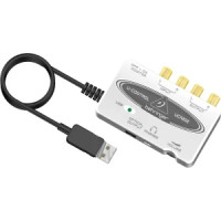 Аудиоинтерфейс USB BEHRINGER UCA202, 16 бит/48 кГц, 2входа, 2 выхода, SPDIF