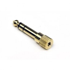 INVOTONE AD150/G - переходник 3.5мм стерео джек мама <>6.35 мм стерео джек папа, корпус металл