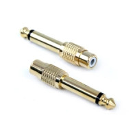 Переходник моно джек<>RCA INVOTONE AD160/G (цвет - золото), корпус металл
