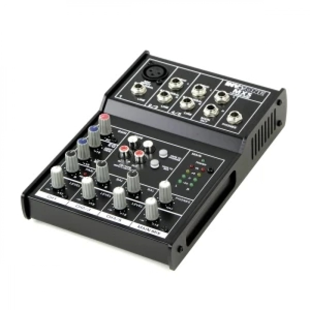 INVOTONE MX5 - микшерный пульт, 1 микрофонный вход, ,XLR и балансный Jack,2 стерео входа