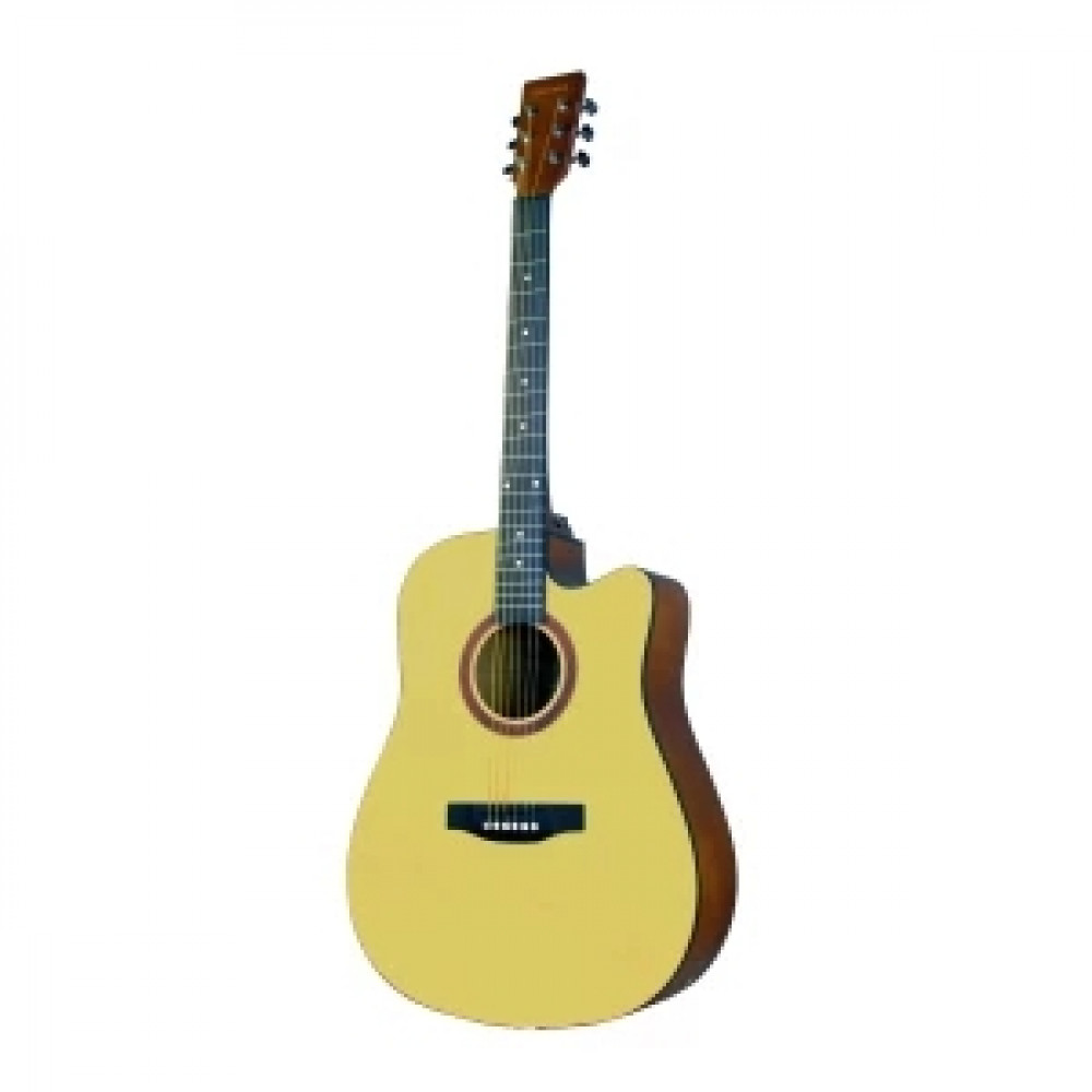 BEAUMONT DG80CE NA - электроакустическая гитара с вырезом, корпус липа, цвет натуральный, матовый