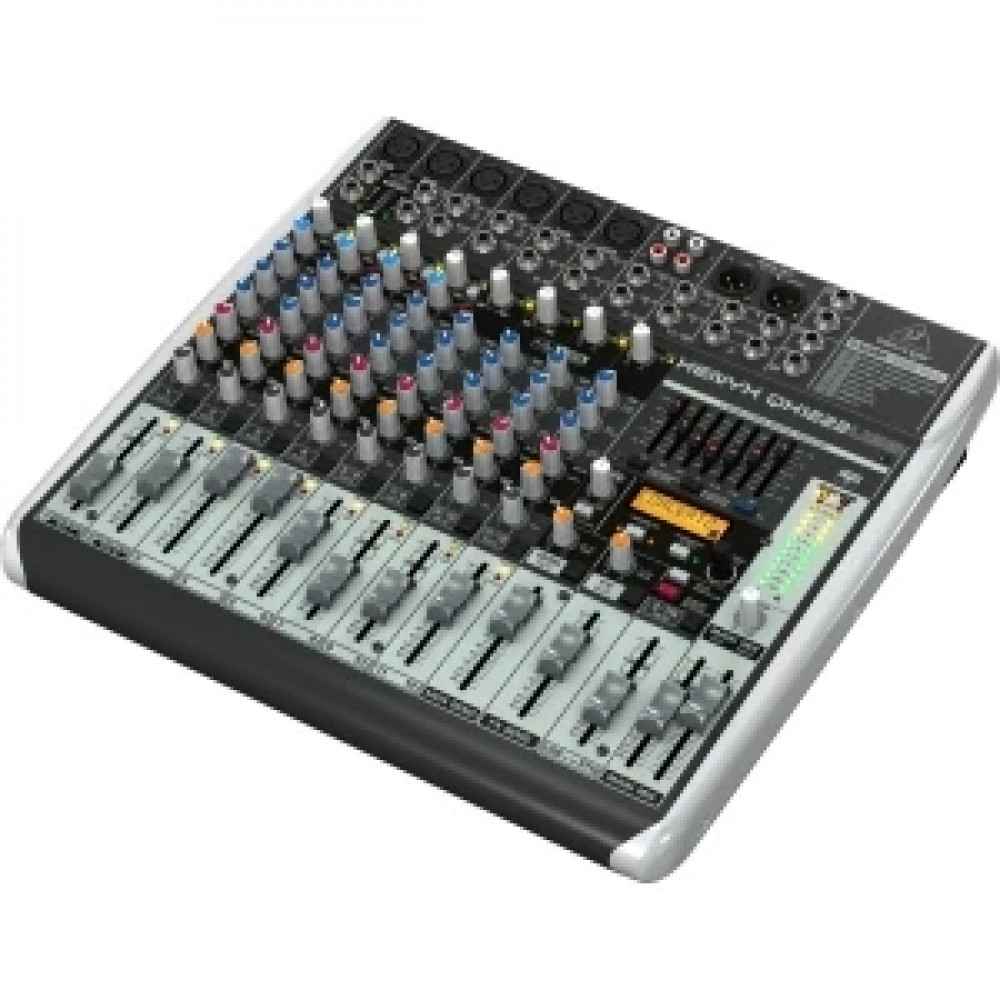 Микшер BEHRINGER QX1222USB, 16 каналов, USB/аудио интерфейс, мик предусил и компр, 7 EQ, Multi FX