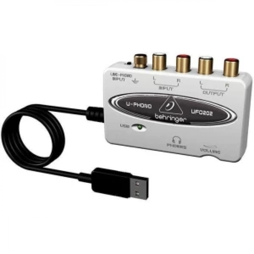 BEHRINGER UFO202 - цифровой аудиоинтерфейс с предусилителем, для оцифровывания записи с ленты и вини