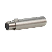 Переходник INVOTONE AD350, 3P XLR папа <>5P XLR мама, корпус металл