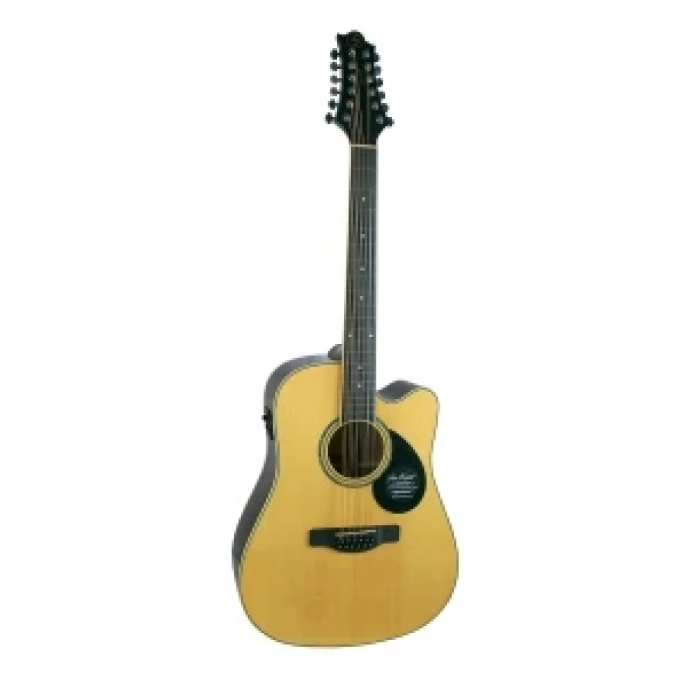 GREG BENNETT GD112SCE N - электроакустическая гитара 12-струнная, актив, дредноут с вырезом, цвет на
