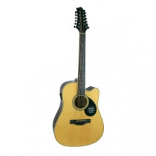 GREG BENNETT GD112SCE N - электроакустическая гитара 12-струнная, актив, дредноут с вырезом, цвет на