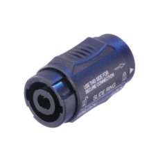 NEUTRIK NL4MMX - переходник Speakon-Speakon, 4-х контактный, ('бочонок')