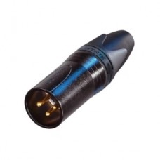 NEUTRIK NC3MXX-B - кабельный разъем XLR (папа) черненый корпус, зол. контакты