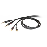 Проф DIE HARD DHG535LU5, аудио кабель, 2х 6.3 джек моно <-> 2х RCA (папа), длина 5 м