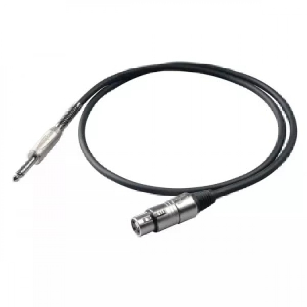 PROEL BULK200LU3 - инструментальный кабель, 6.3 джек моно <-> XLR (мама), длина - 3 м