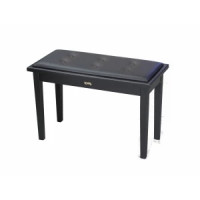 Банкетка деревянная double seat TEMPO Turris 129/MB, кожзам, цвет: чёрный матовый, нотное отделени