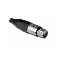 Разъем XLR кабельный мама AMPHENOL AC5F, 5 контактов, точеные контакты, цвет - никель