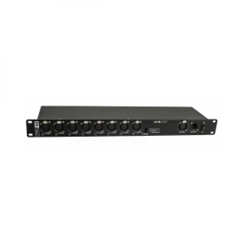 INVOLIGHT DMXS8 - сплиттер DMX сигнала, 1 вход XLR, 8 выходов XLR, гальваническая развязка