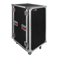 Рэковый флайт-кейс GATOR G-TOUR 20U CAST, 20U, на колесах,дерево,черный
