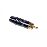 Тюльпан кабельный INVOTONE RCA500M BK, RCA, 'золото', корпус металл, цвет черный
