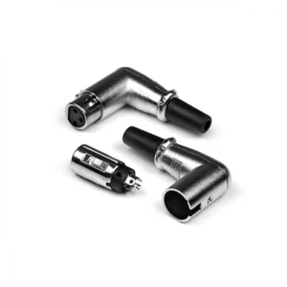 INVOTONE XLR3F200C - разъём XLR 3Р, угловой, кабельный, мама, корпус металл/ пластик