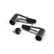INVOTONE XLR3M200C - разъем XLR 3Р, папа, кабельный, угловой, корпус металл