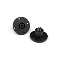 Разъем Speaker Connector блочный INVOTONE SPK4MR, 4pin, мама, круглый фланец, корпус пластик