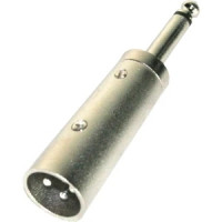 Переходник INVOTONE AD320, 3P XLR папа <>6.35мм моно джек папа, корпус металл