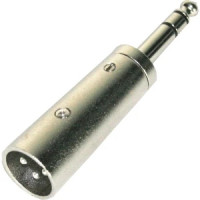 Переходник INVOTONE AD330, 3P XLR папа <>6.35мм стерео джек папа, корпус металл