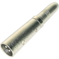 Переходник INVOTONE AD340, 3P XLR папа <>6.35мм моно джек мама, корпус металл