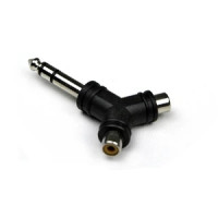 Переходник INVOTONE AD220, 2 RCA мама <>6.35мм стерео джек папа, корпус пластик