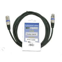Микрофонный кабель INVOTONE ACM1106 BK, XLR(папа) <-> XLR(мама), длина 6 м (черный)