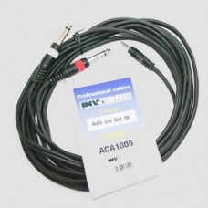 INVOTONE ACA1005 - аудио кабель, 3,5 джек стерео <-> 2 x 6,3 джек моно длина 5 м