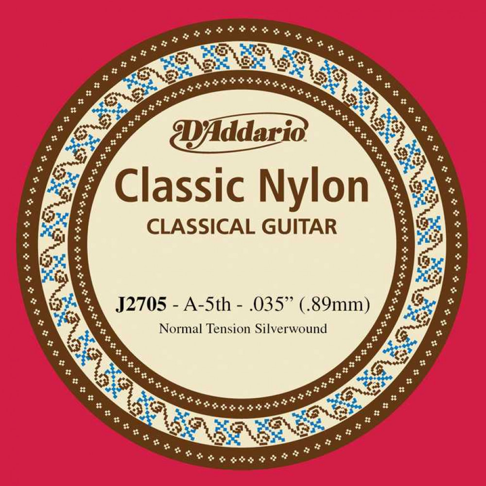 J2705 Classical Отдельная 5-ая струна для классической гитары, нейлон, норм. натяжение, D'Addario