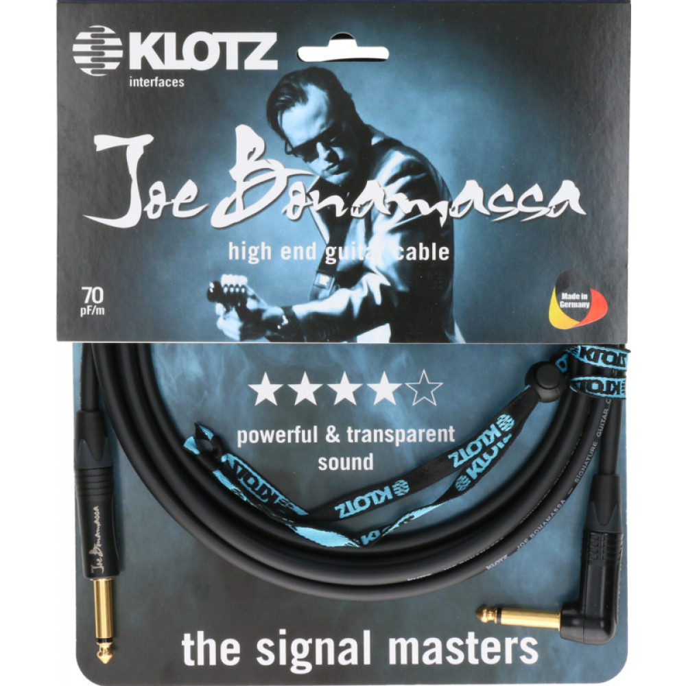 JBNPR0.30 Joe Bonamassa Кабель инструментальный, прямой/угловой, 3м, Klotz