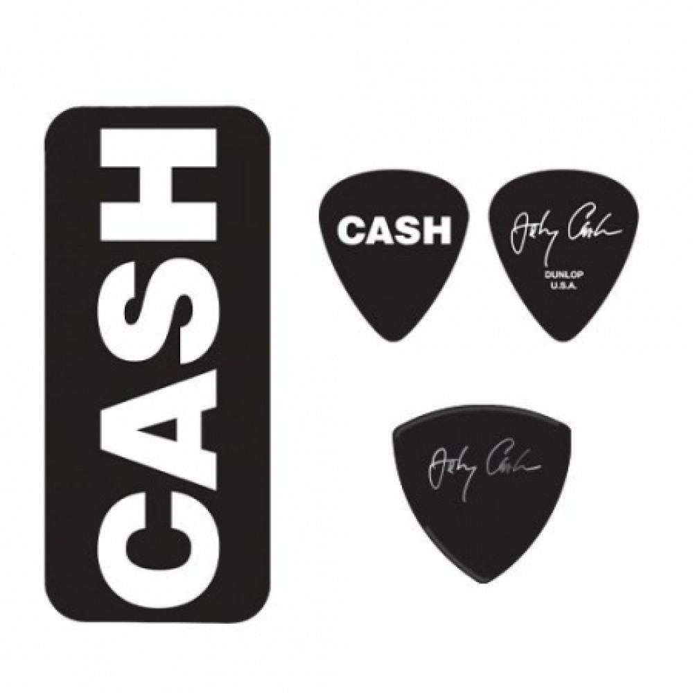 JCPT04H Johnny Cash Bold Медиаторы 6шт, толстые, в коробочке, Dunlop