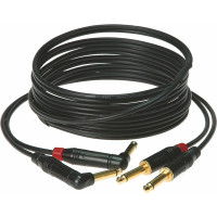 Коммутационный кабель Klotz KMPR0300 KeyMaster, 2xJack 6.35мм 2p-2хJack 6.35мм 2p угловой, 3м