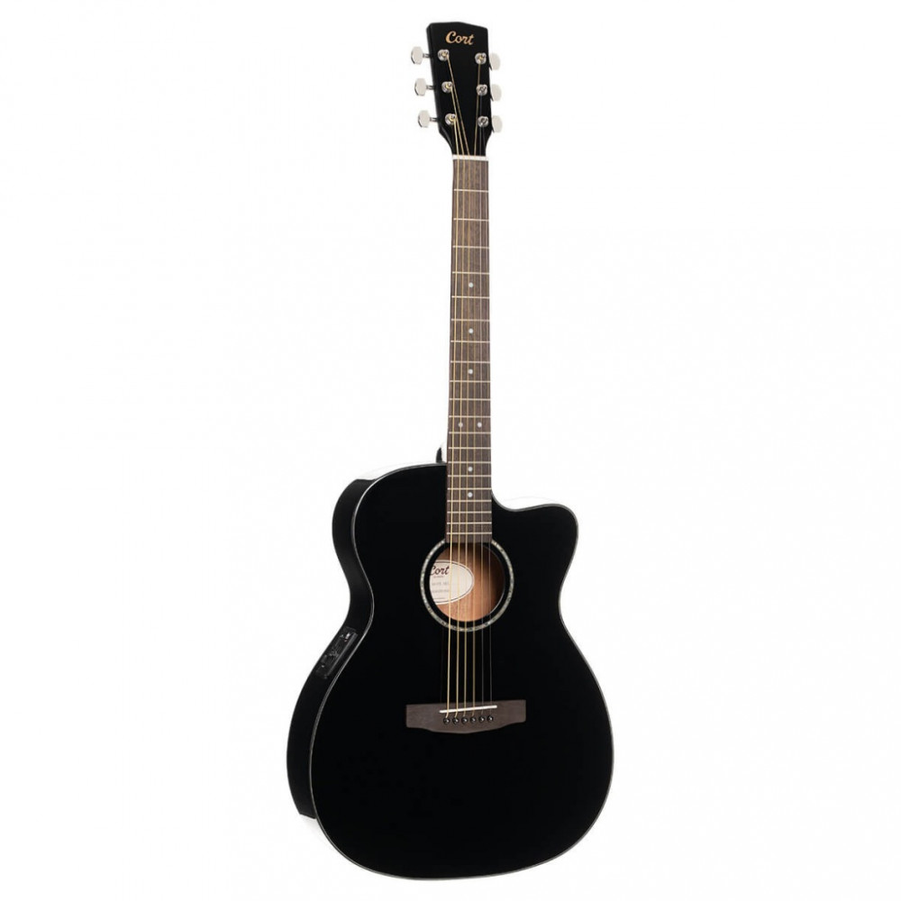 L60CE-BK Luce Series Электро-акустическая гитара, черная, Cort