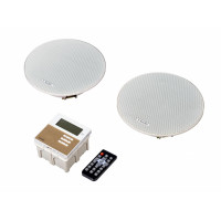 Комплект LAudio LAMX210SBK, из 2 потолочных громкоговорителей и настенного усилителя