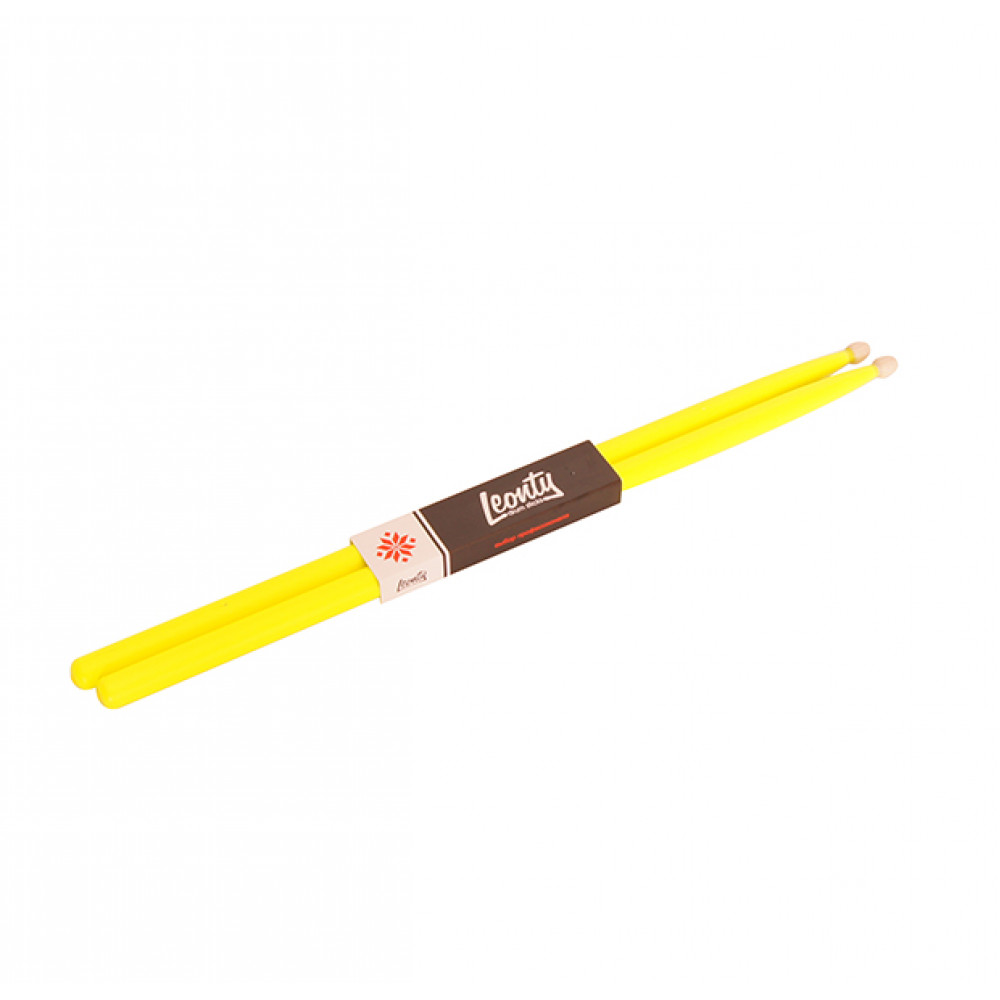 LFL7A Fluorescent Lemon 7А Барабанные палочки, граб, деревянный наконечник, Leonty