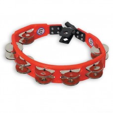 Latin Percussion LP161 Cyclops Mount Red тамбурин, красный пластик, 2х7 пар джинглов